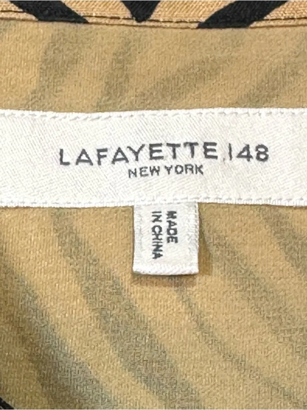 Lafayette 148 Scottie Blouse 100% Silk Size S Zebra Print Animal Luxury Designer - Picture 7 of 14